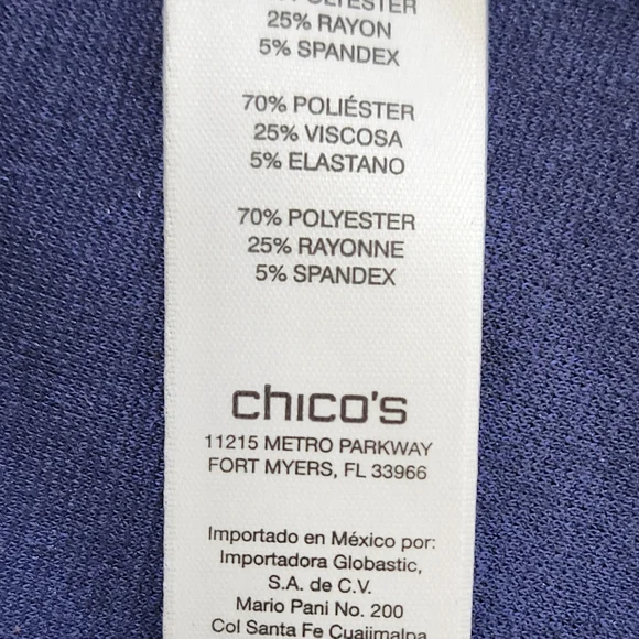 Chico's Weekends Blue Shimmer Animal Print Vest - Picture 2 of 6